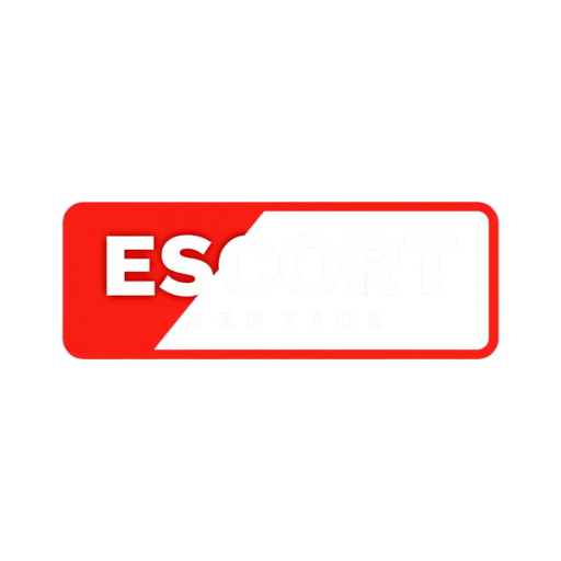 Escort service sign in red and white. Adult services advertisement.