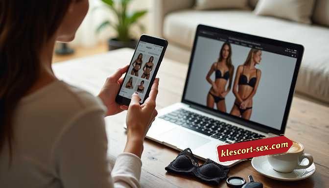 KL Escort Girl Woman shops for lingerie online using her smartphone and laptop. Sex Service Malaysia